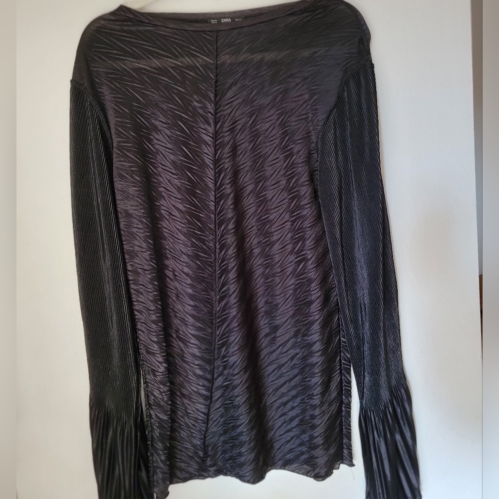 Zara Black Long Sleeve Top